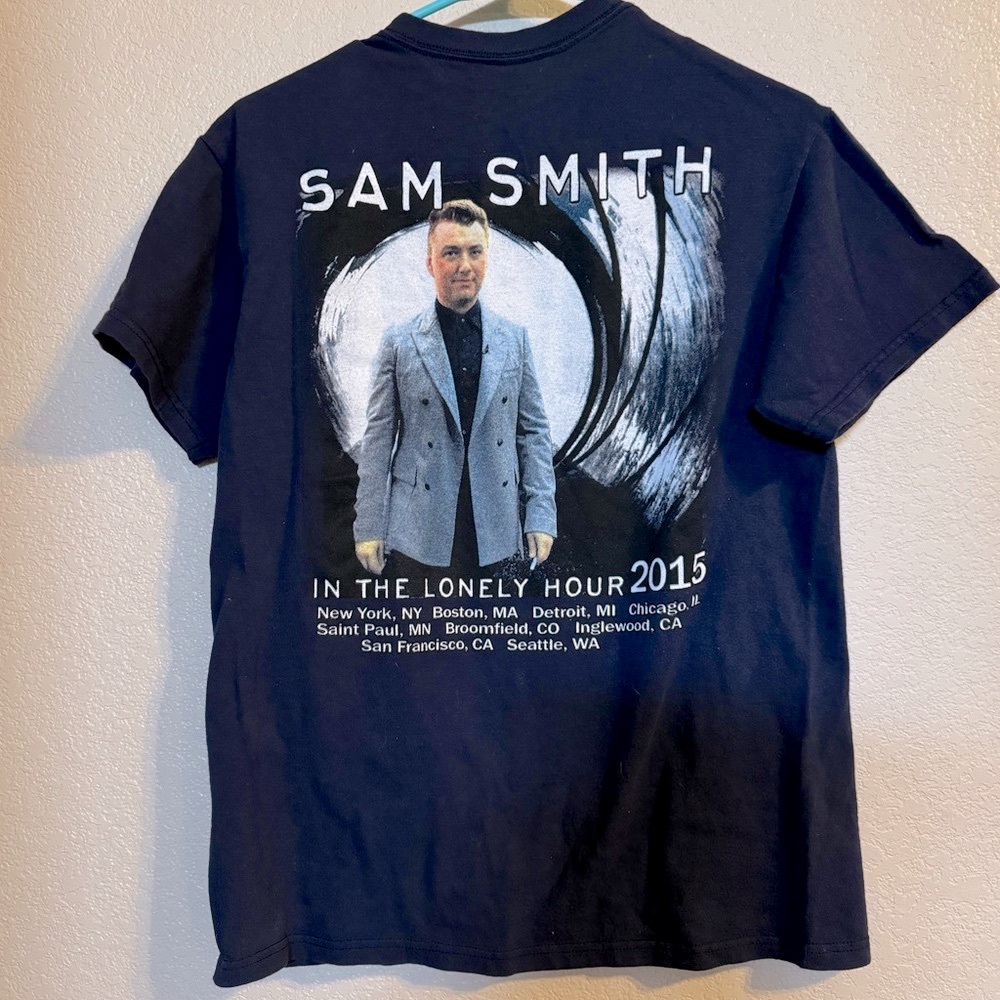 Sam Smith Tour In The Lonely Hour 2015 Tee M - Picture 3 of 3